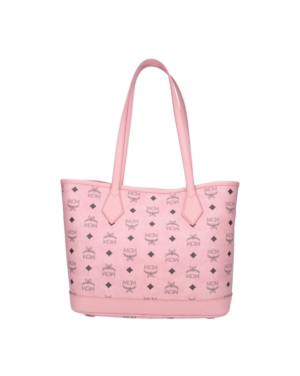 MCM Pink Logo-Print Tote Bag