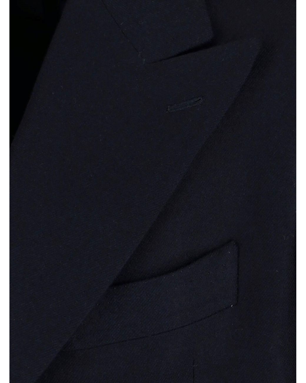 Cesare Attolini Blue Double-Breasted Coat for men
