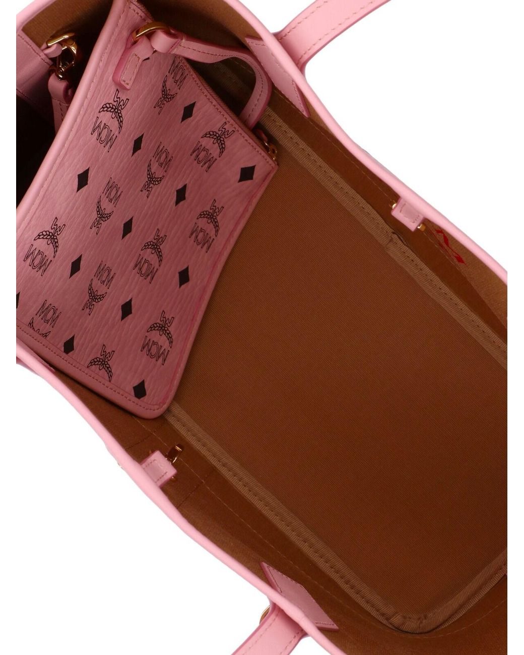 MCM Pink Logo-Print Tote Bag