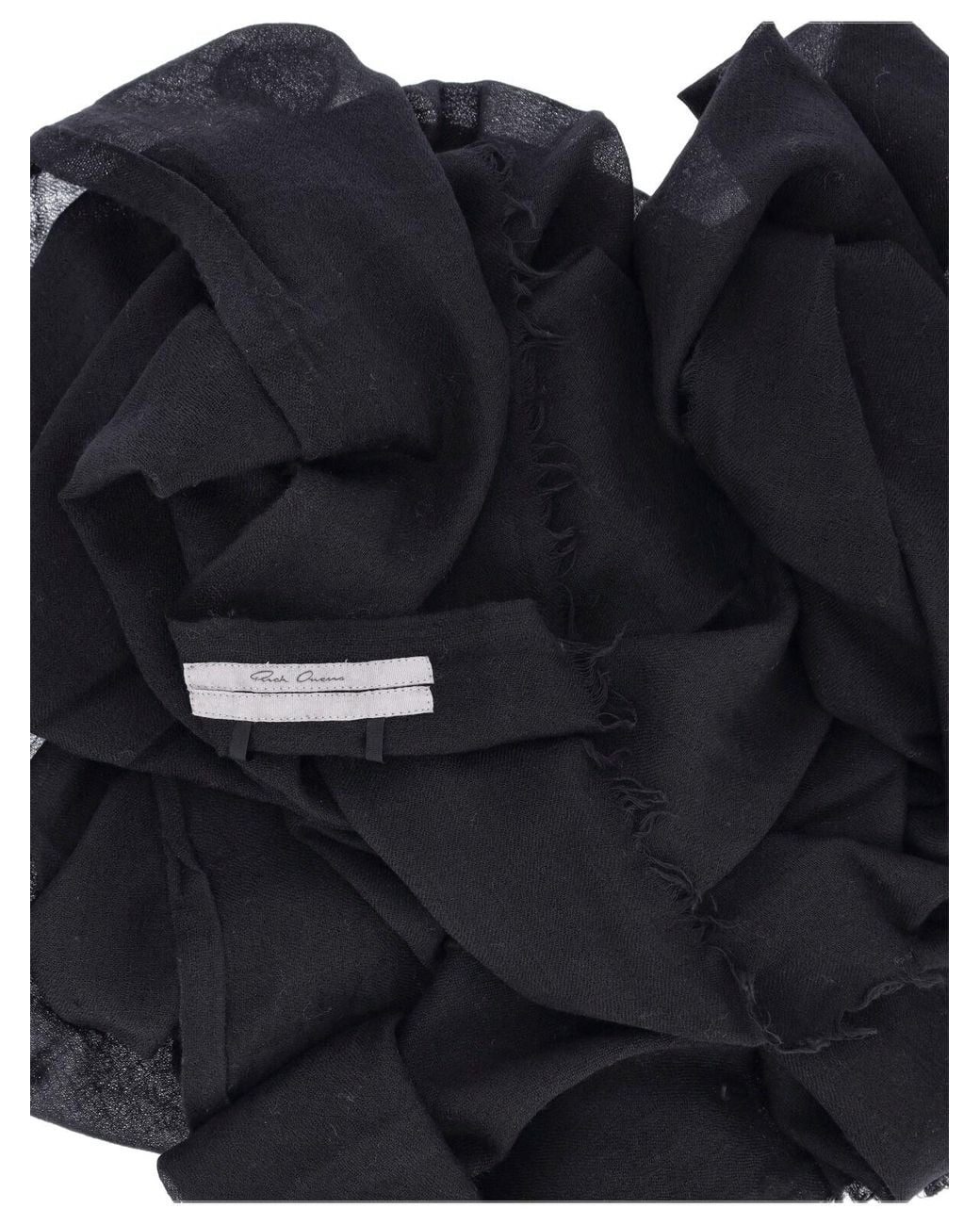 Rick Owens Black Scarf for men