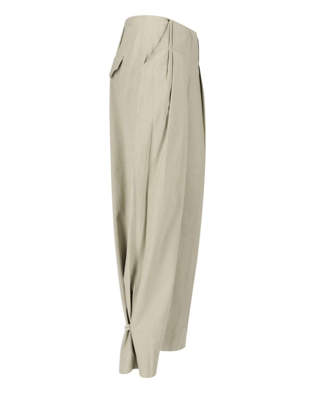 Low Classic Natural Straight Tailored Trousers