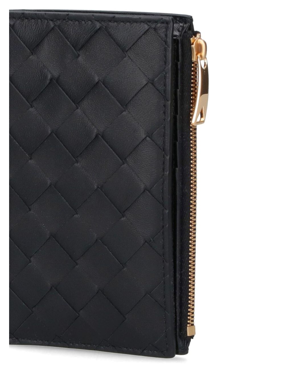 Bottega Veneta Black Bi-Fold Wallet