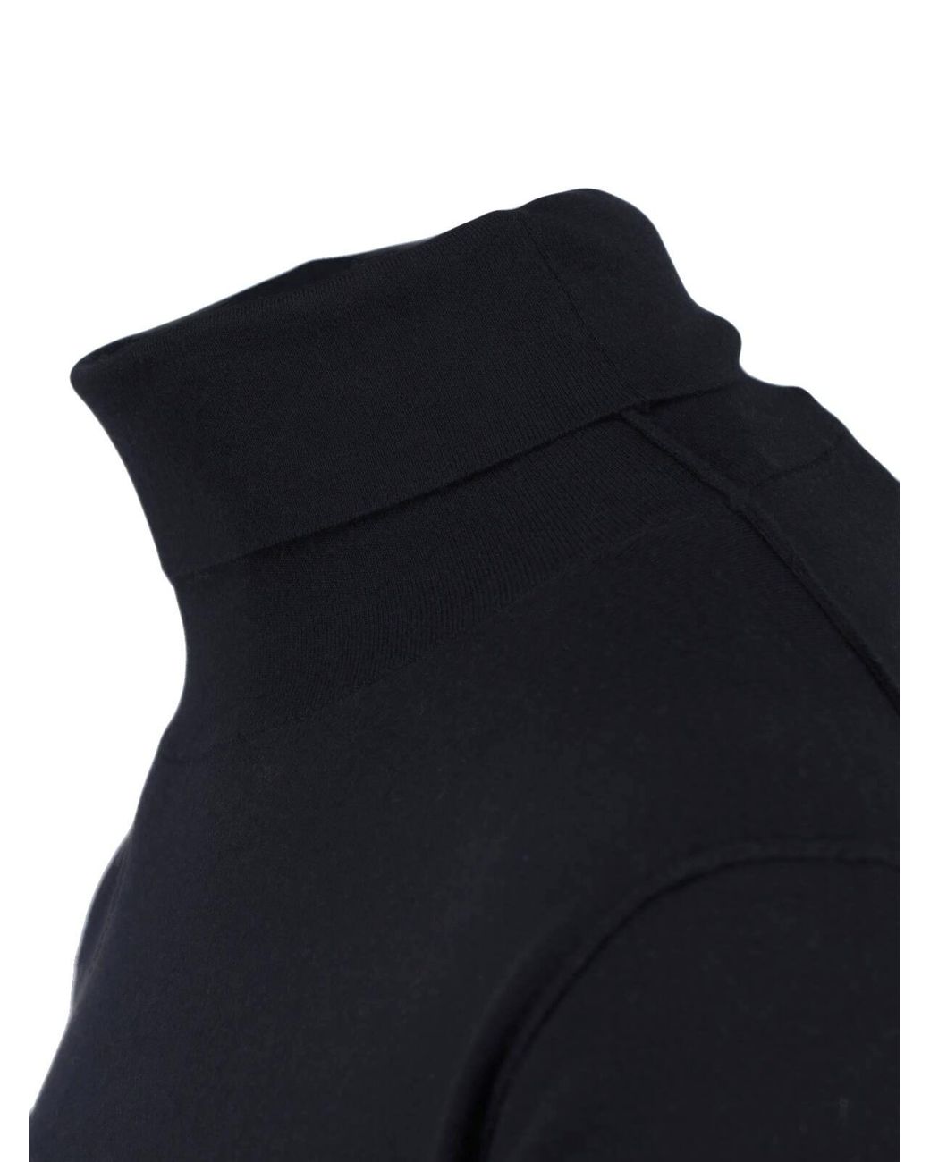 The Row Black Maxi Wool Dress "Leoline"