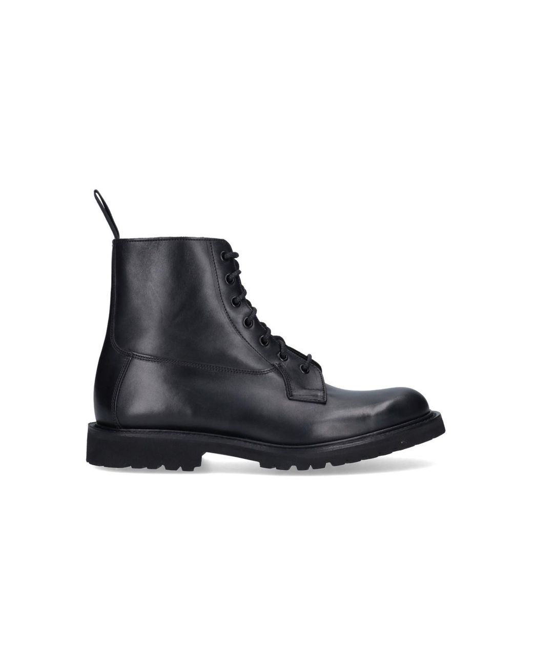 Tricker's Black 'Burford' Derby Ankle Boots for men