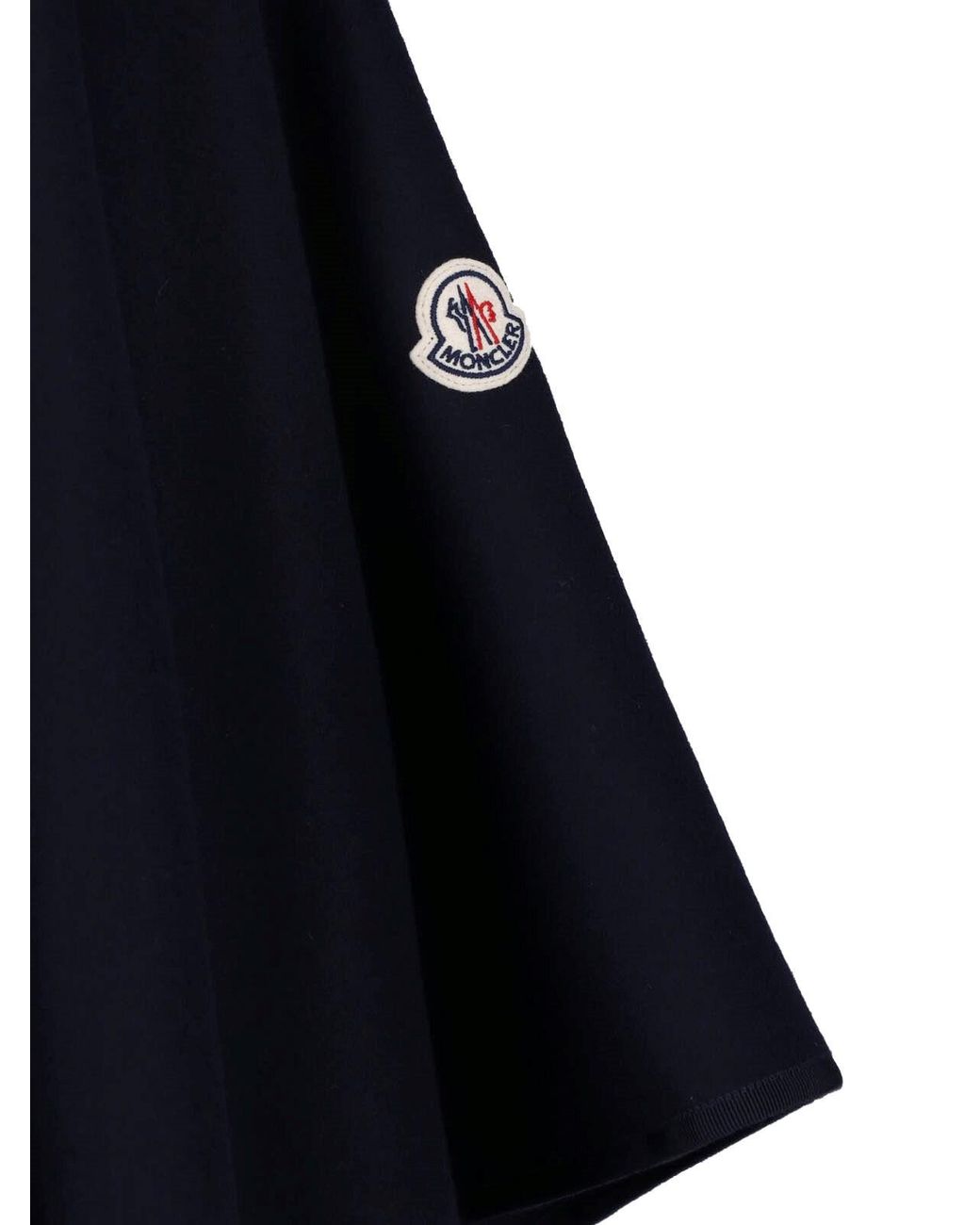 Moncler Blue Wool Blend Cape