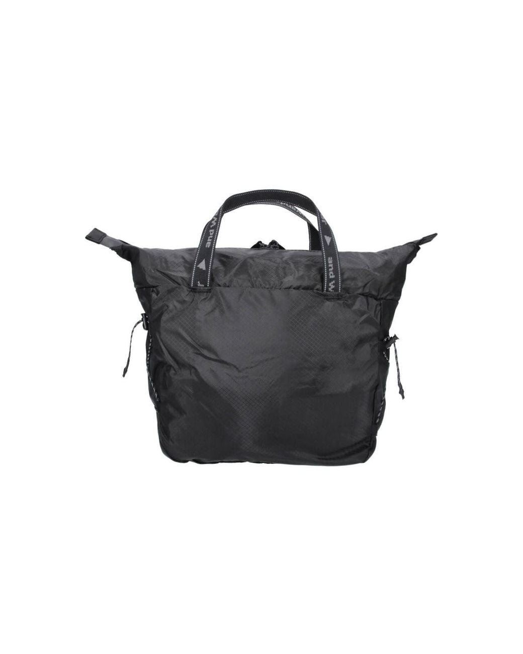 And Wander Black Logo Tote Bag for men