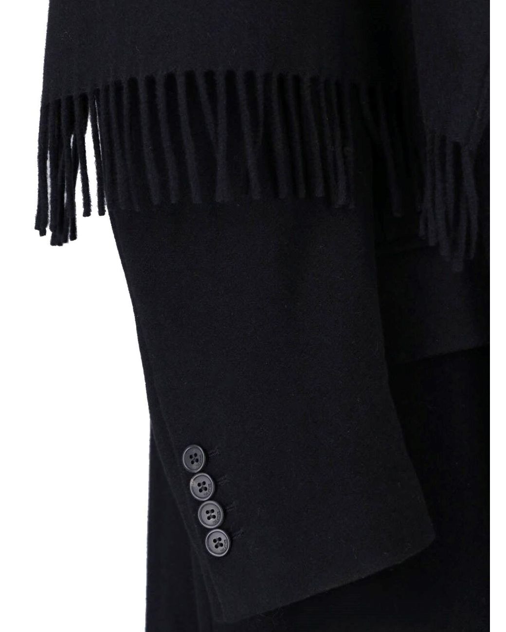 The Attico Black Long Coat With Tailored Fit