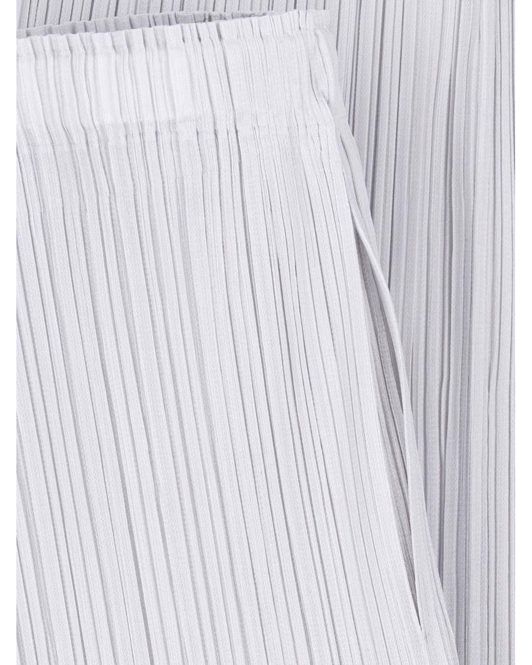 Pleats Please Issey Miyake Gray Pleated Pants