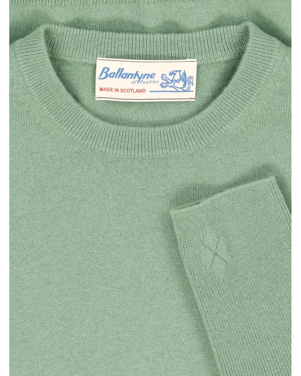 Ballantyne Green Cashmere Sweater for men