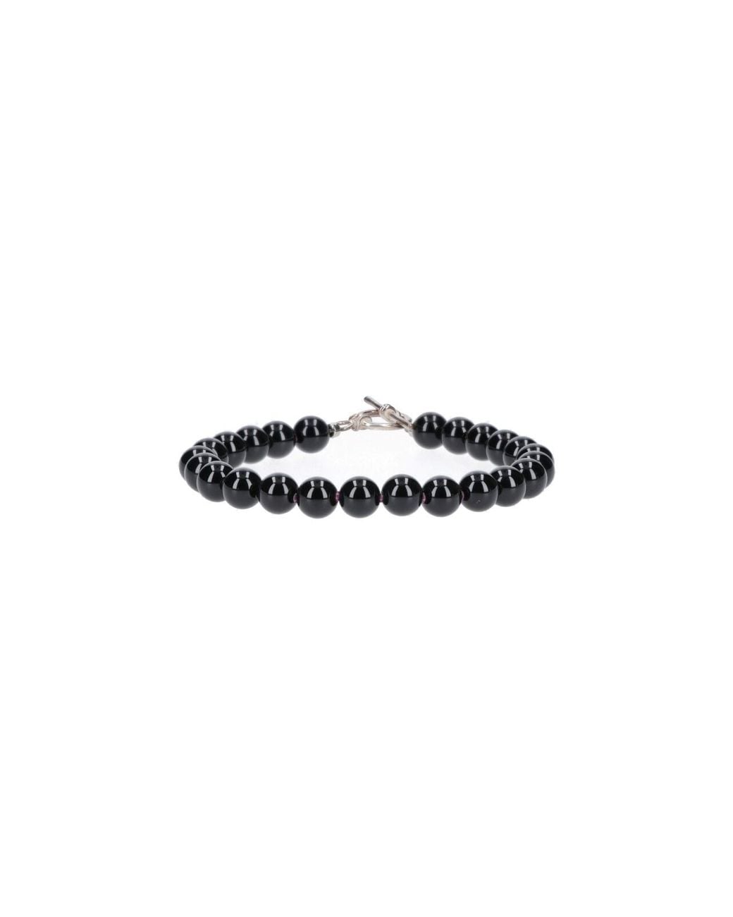 Needles Black Bracelet “Onyx” for men
