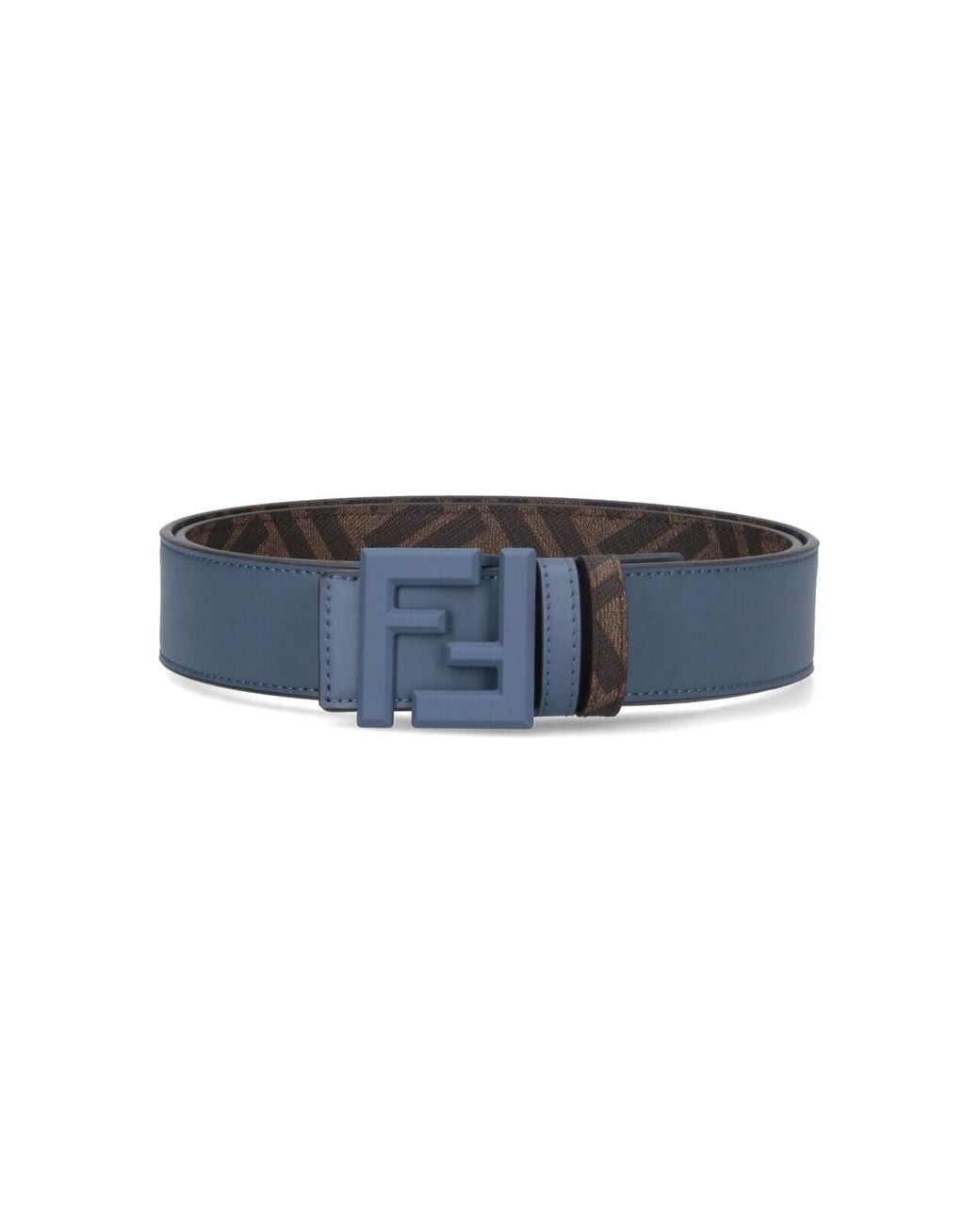 Fendi Blue "Ff" Reversible Belt for men