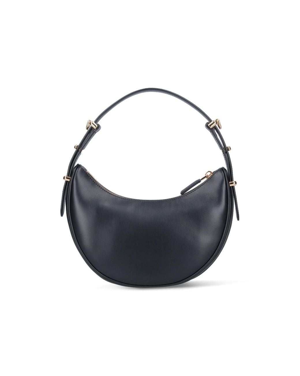 Prada Blue Arqué Leather Top-Handle Shoulder Bag