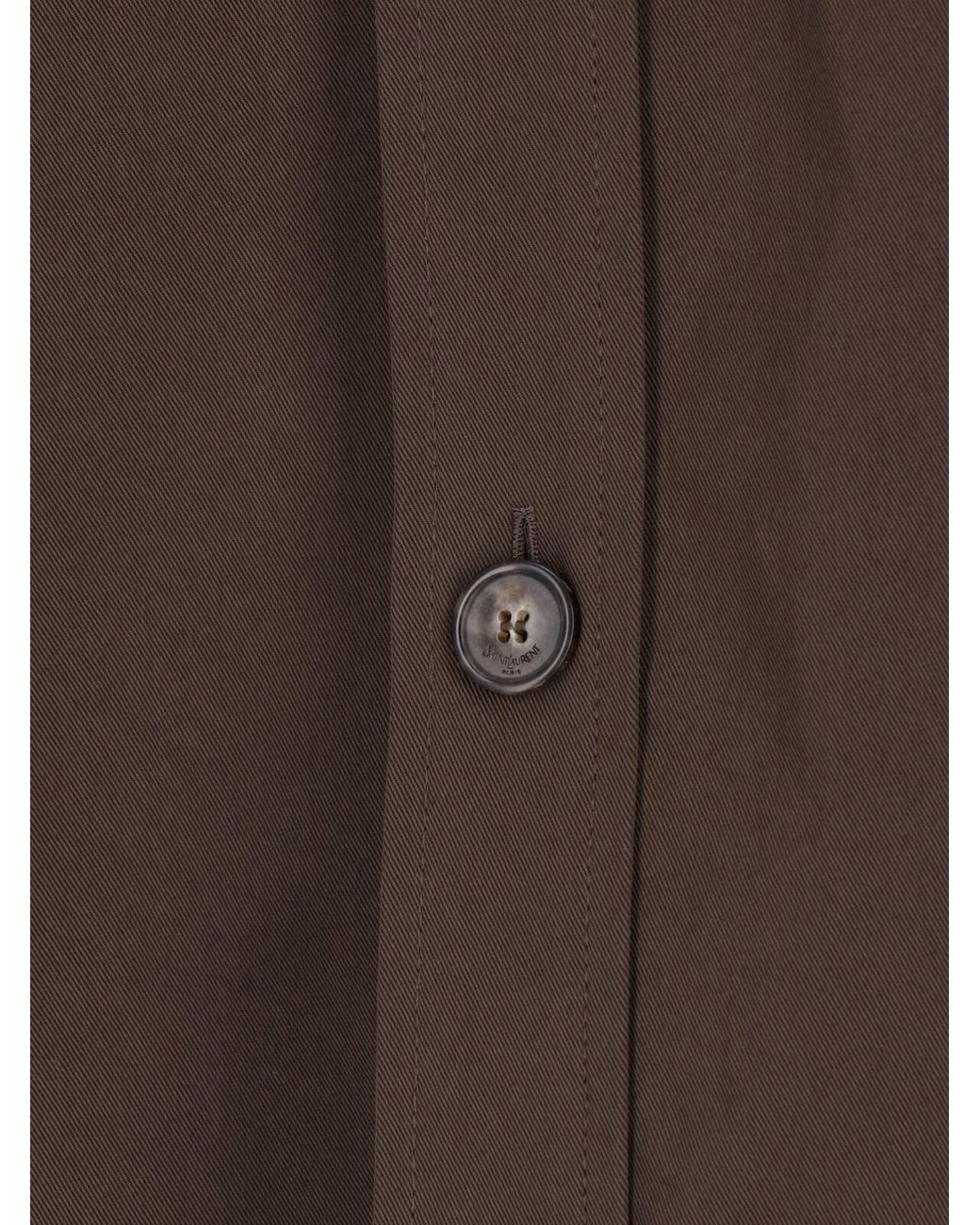 Saint Laurent Brown Shirt "Cassandre"