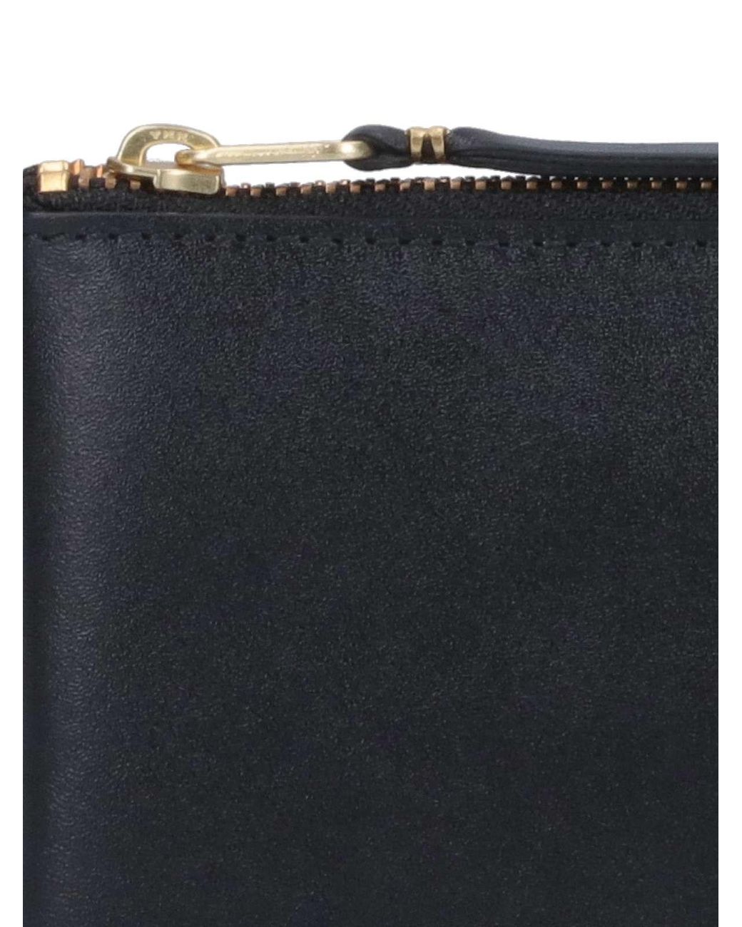 Comme des Garçons Black Leather Zip-Around Wallet