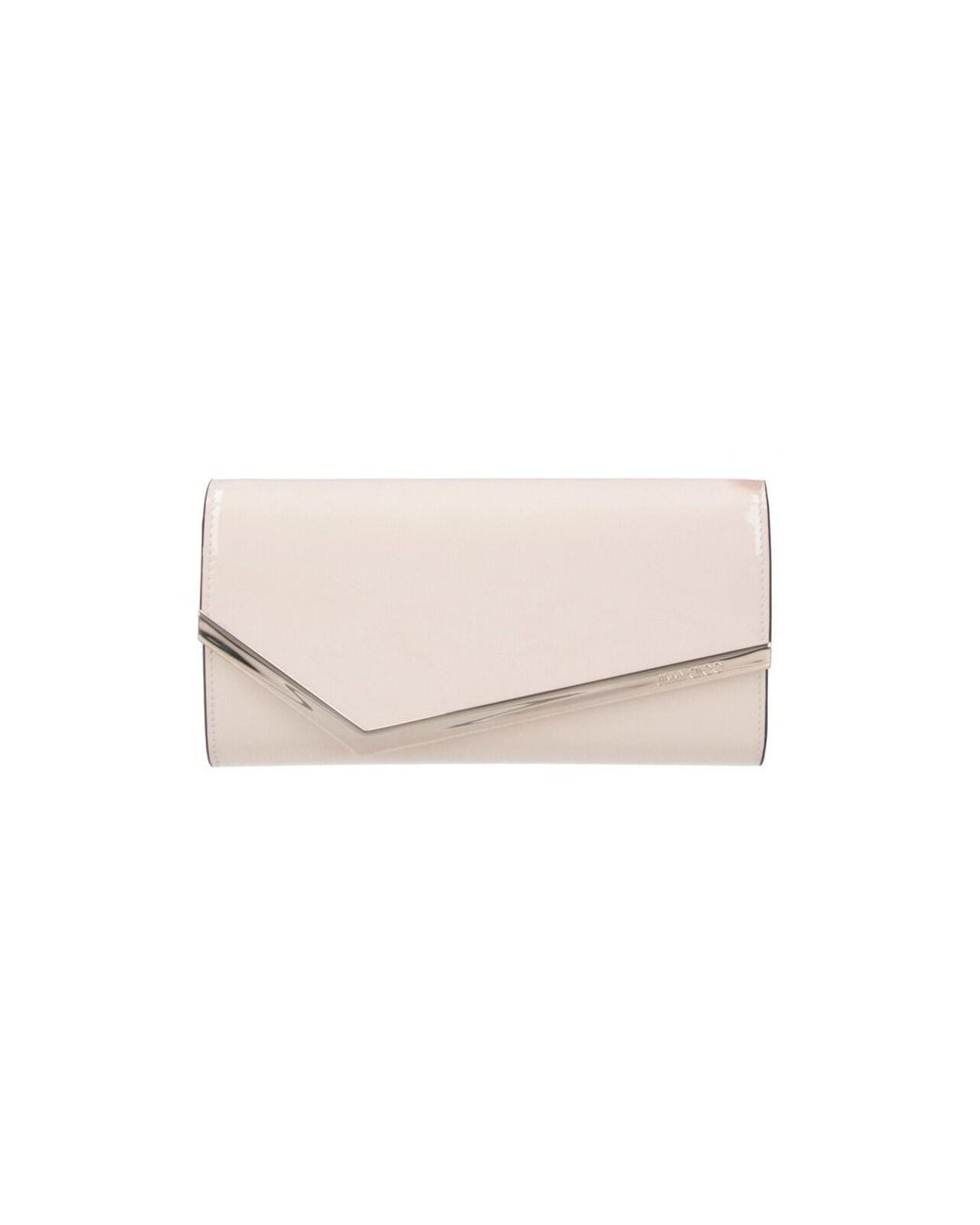 Jimmy Choo White Chain Pouch "Emmie"