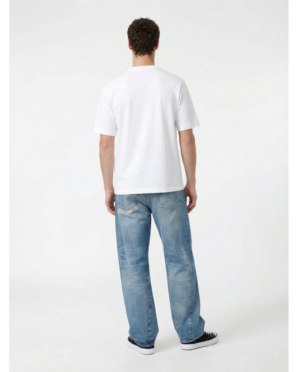 Laminar White Cotton T-Shirt for men