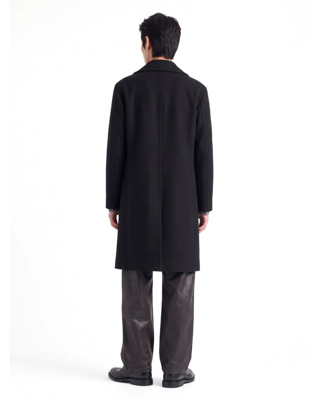 Lemaire Gray Cotton Trousers With Cowhide Detail for men