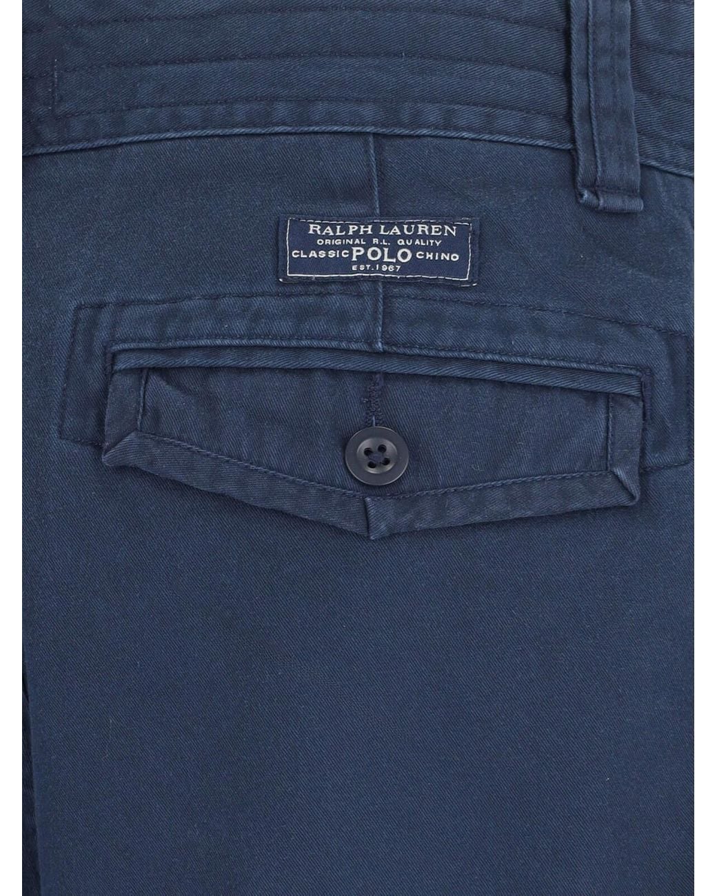 Polo Ralph Lauren Blue Trousers Cotton for men