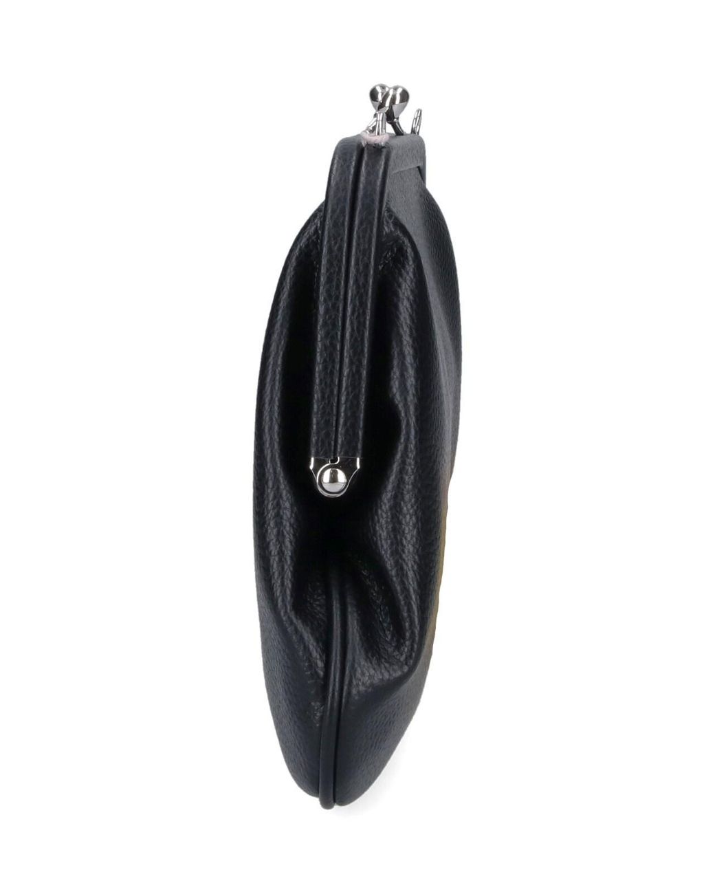 Vivienne Westwood Black Leather Frame Clutch Bag