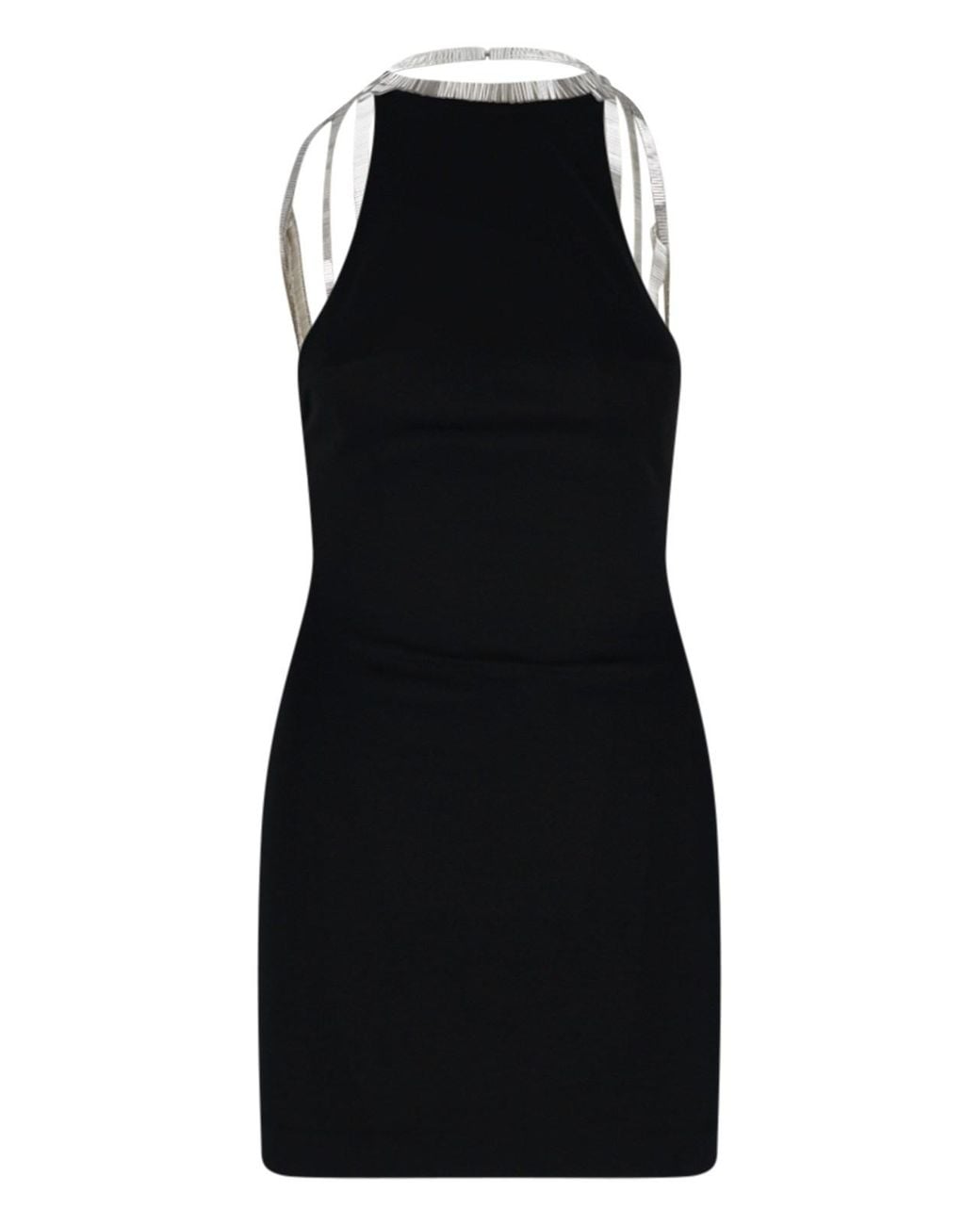 The Attico Black Mini Sequin Dress