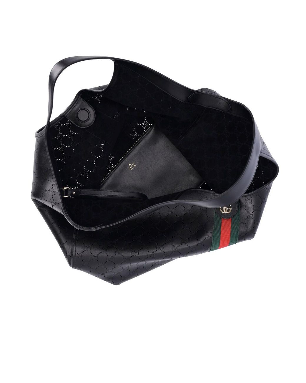 Gucci Blue Large Tote Bag "Giglio"