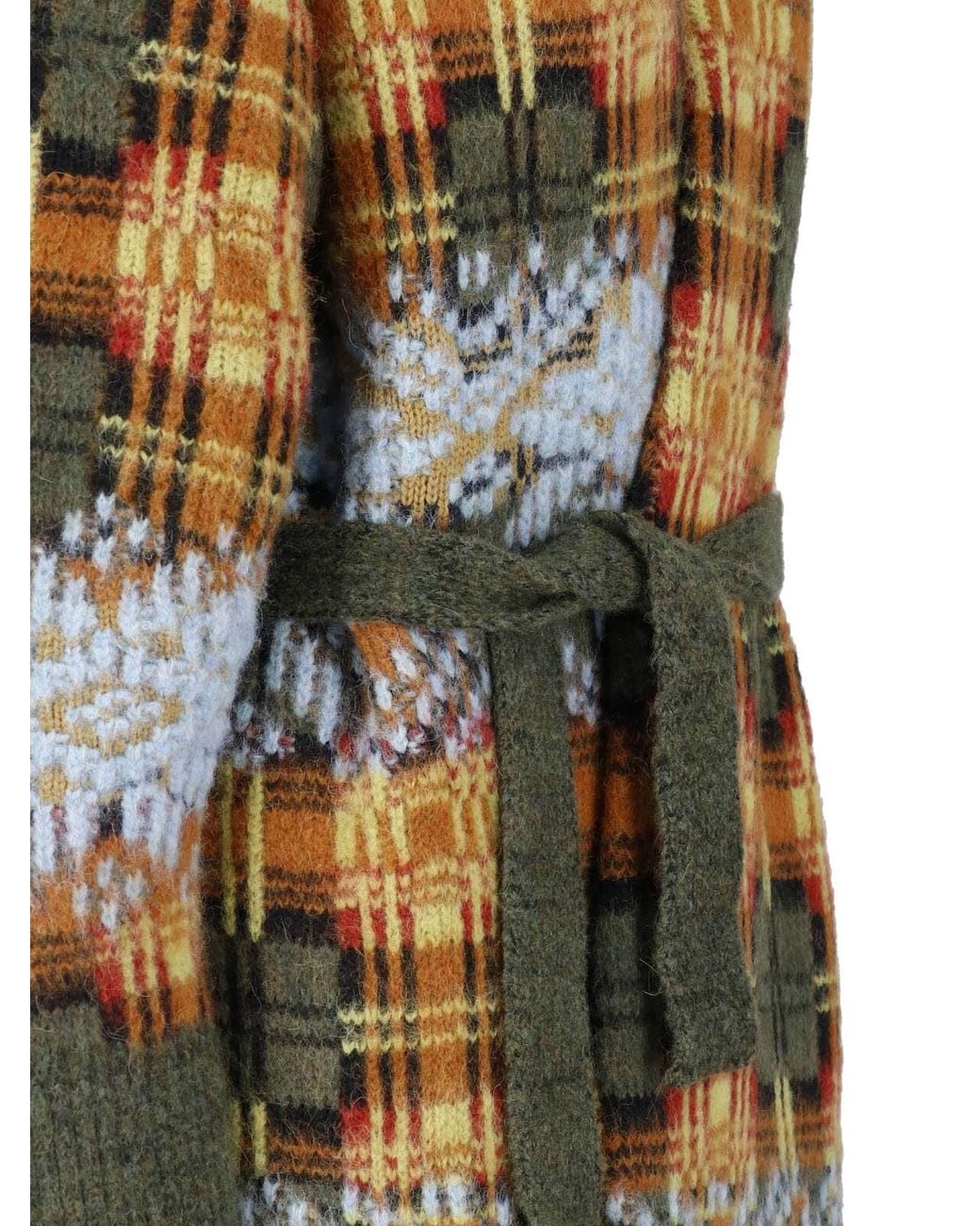 Dries Van Noten Metallic Cardigan With Belt