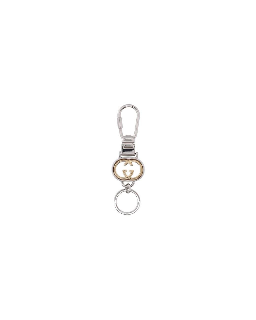 Gucci White Keychain "Gg" for men