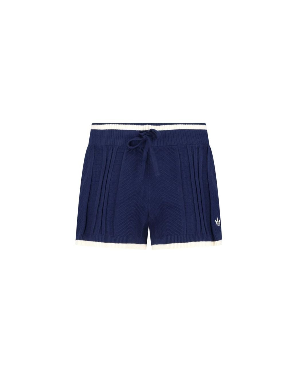 Adidas Blue Ribbed Knit Shorts