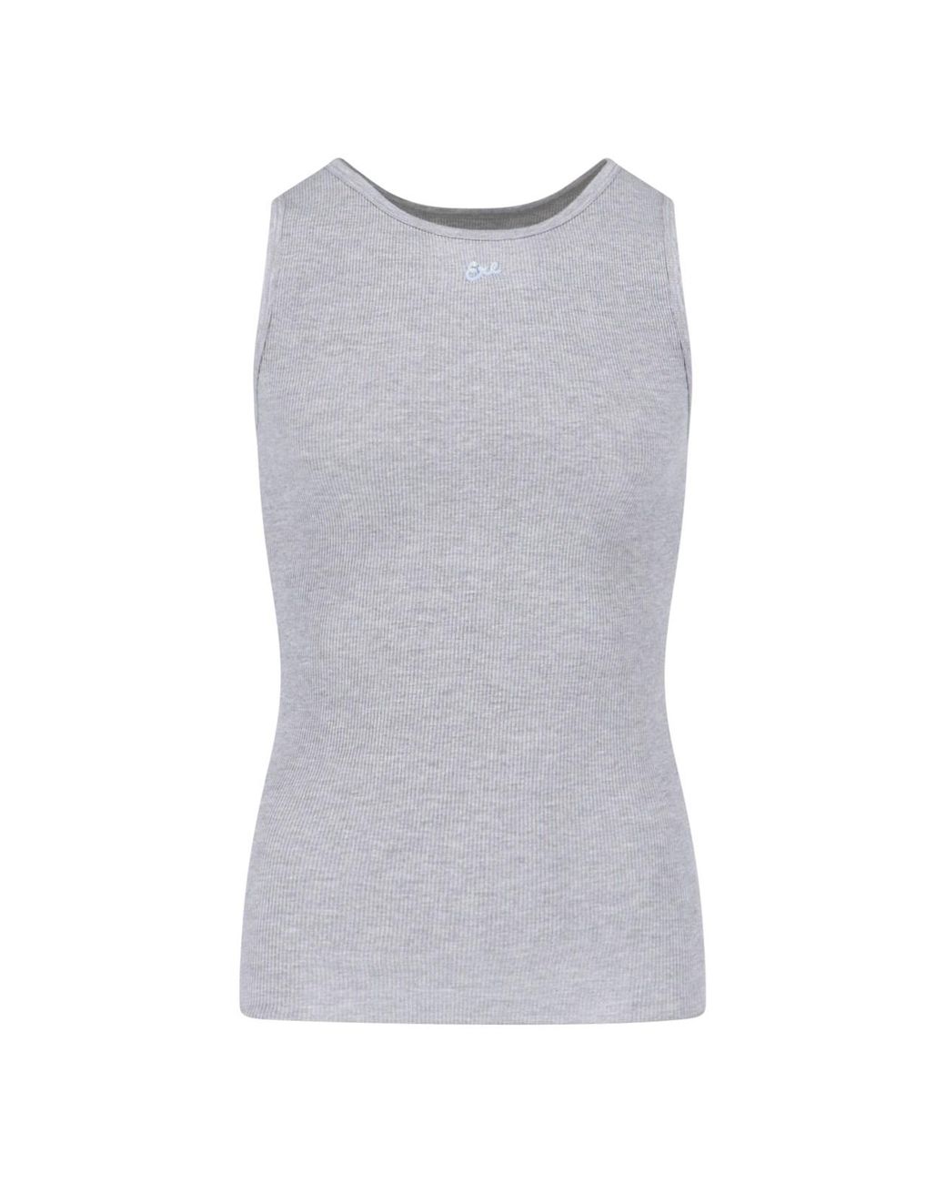 ERL Gray Ribbed Sleeveless Tank Top for men
