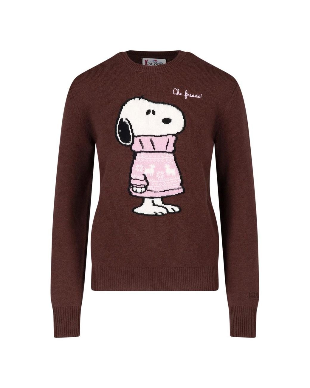 Mc2 Saint Barth Brown Sweater “New Queen Snoopy”