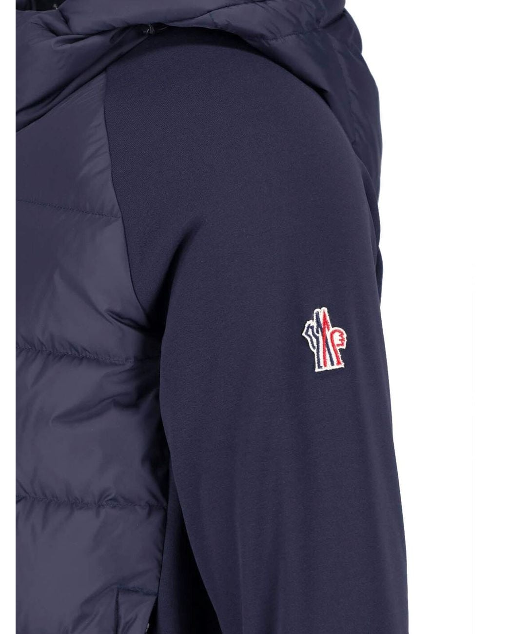 Moncler Blue Cardigan Zip Logo for men