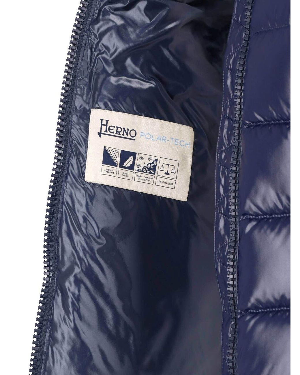 Herno Blue Hooded Puffer Jacket