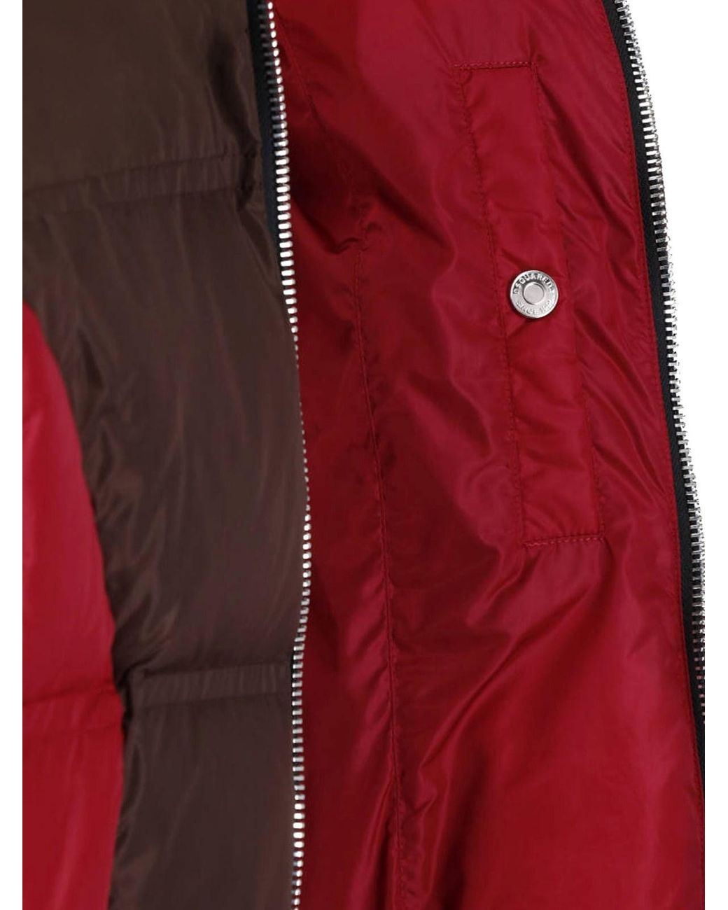 DSquared² Red Puffer Jacket “Dominate Your Sport” for men