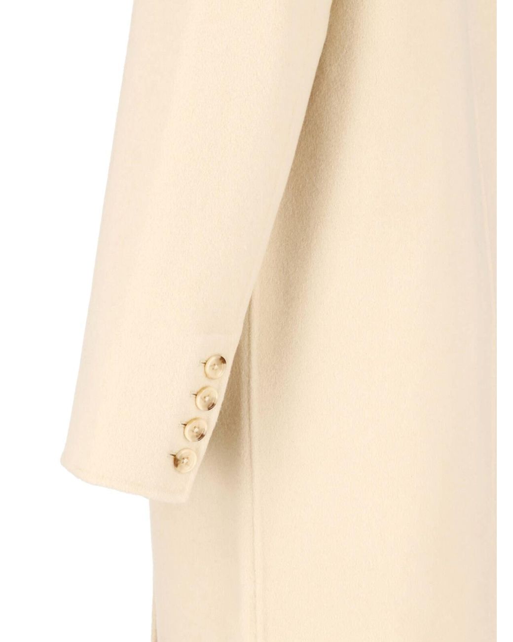 Almala Natural Double-Breasted Coat "Deja"