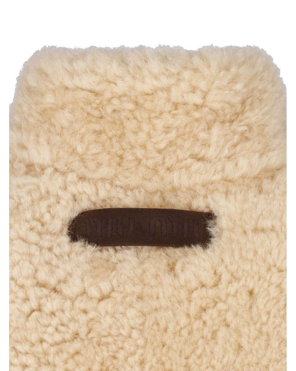 Miu Miu Natural Shearling Blouson Jacket