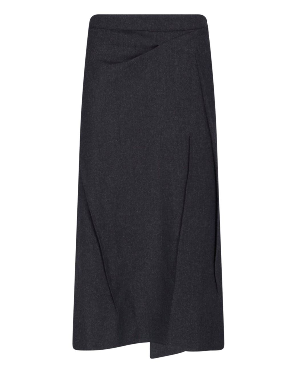 Victoria Beckham Black Asymmetrical Skirt With Subtle Texture