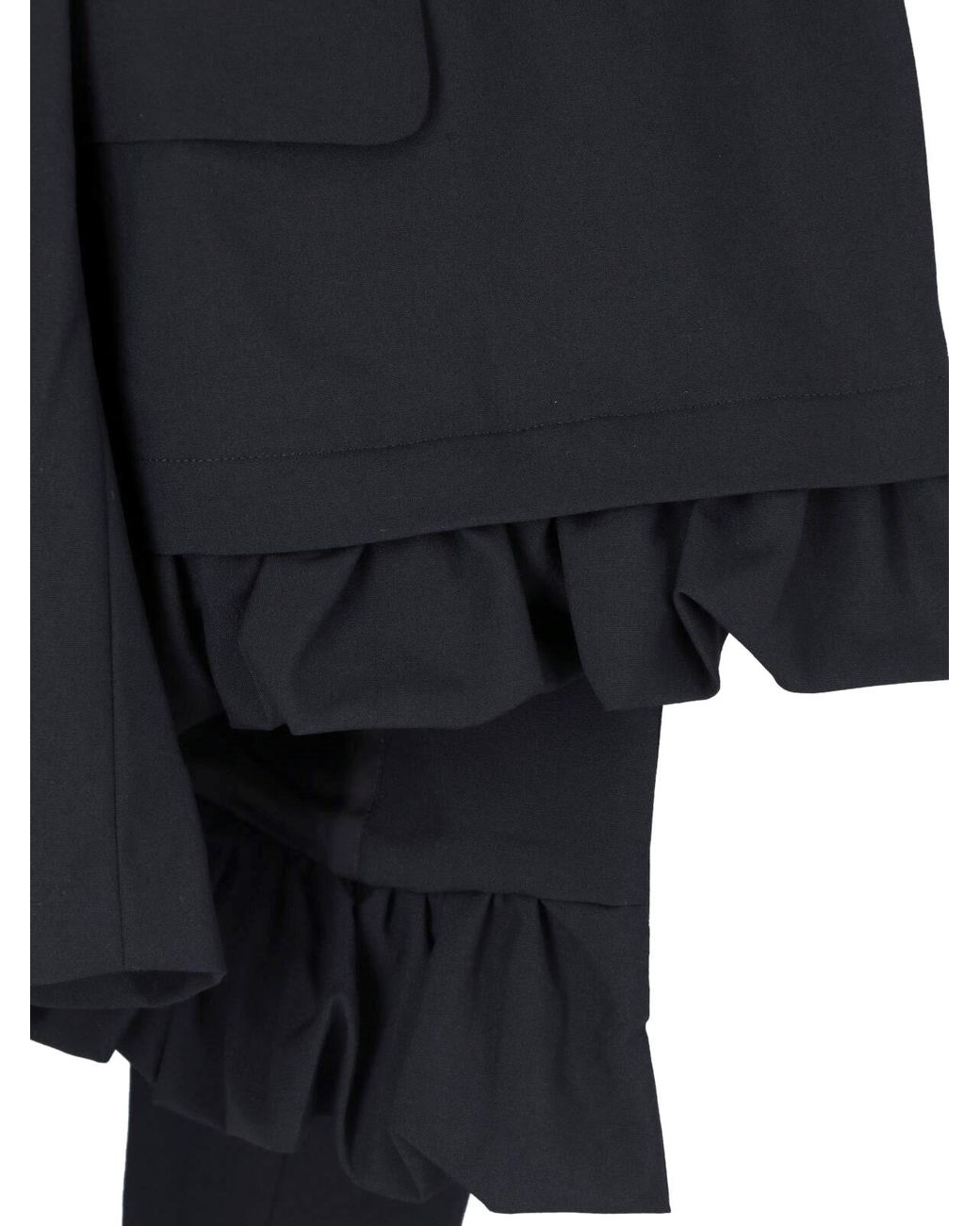 Comme des Garçons Blue Wool Button-Down Jacket