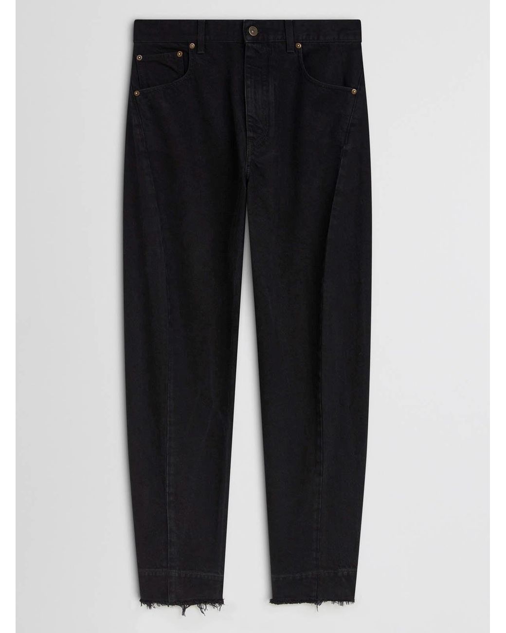 Phoebe Philo Blue Fringed Straight Jeans