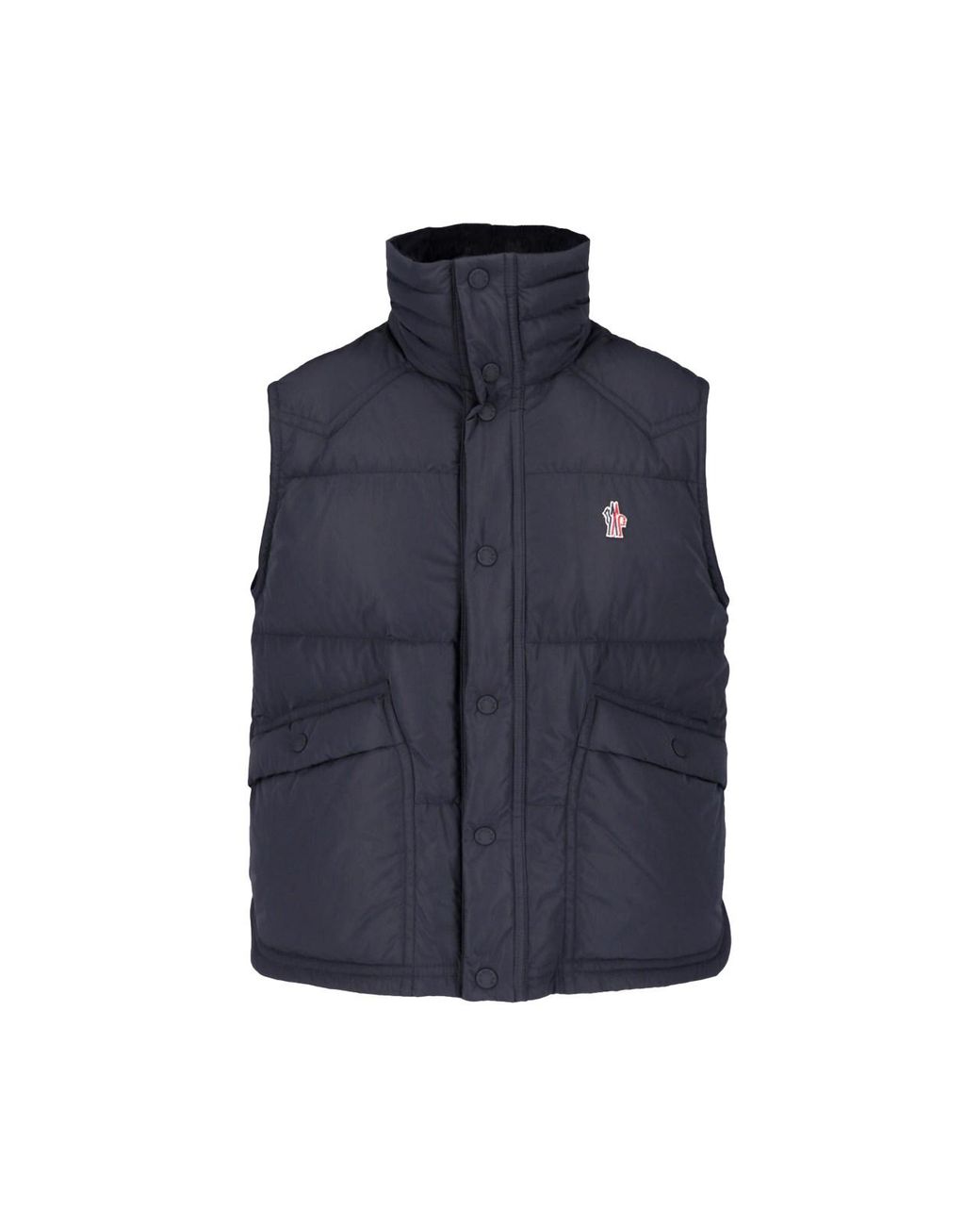 Moncler Blue Padded Vest "Evans" for men