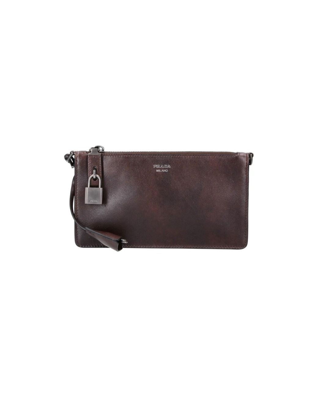 Prada Brown Shoulder Pouch for men