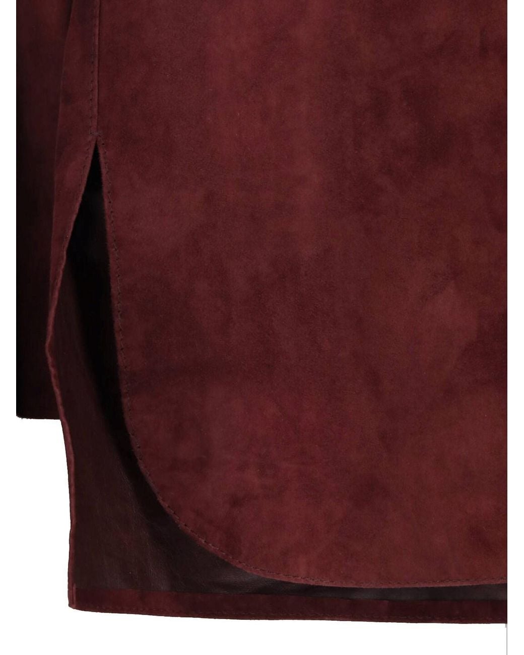 Max Mara Red Suede Shirt Jacket