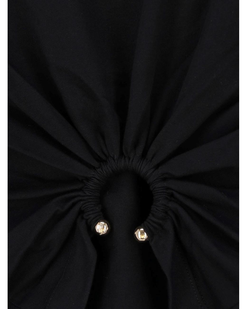 Rabanne Black T-Shirt "Piercing"
