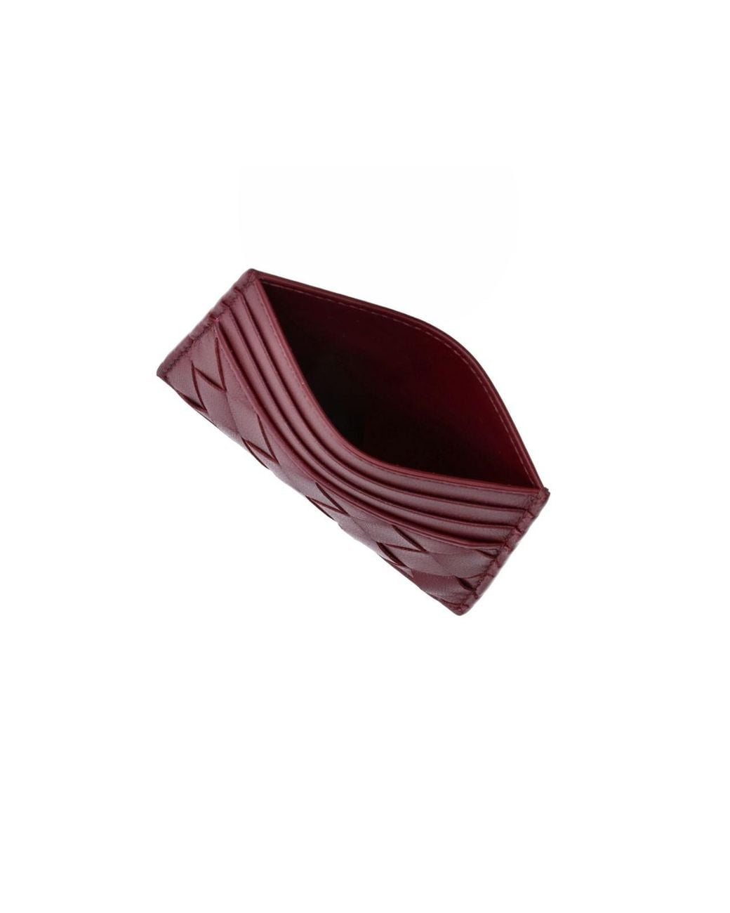 Bottega Veneta Purple Leather Card Holder "Intrecciato"