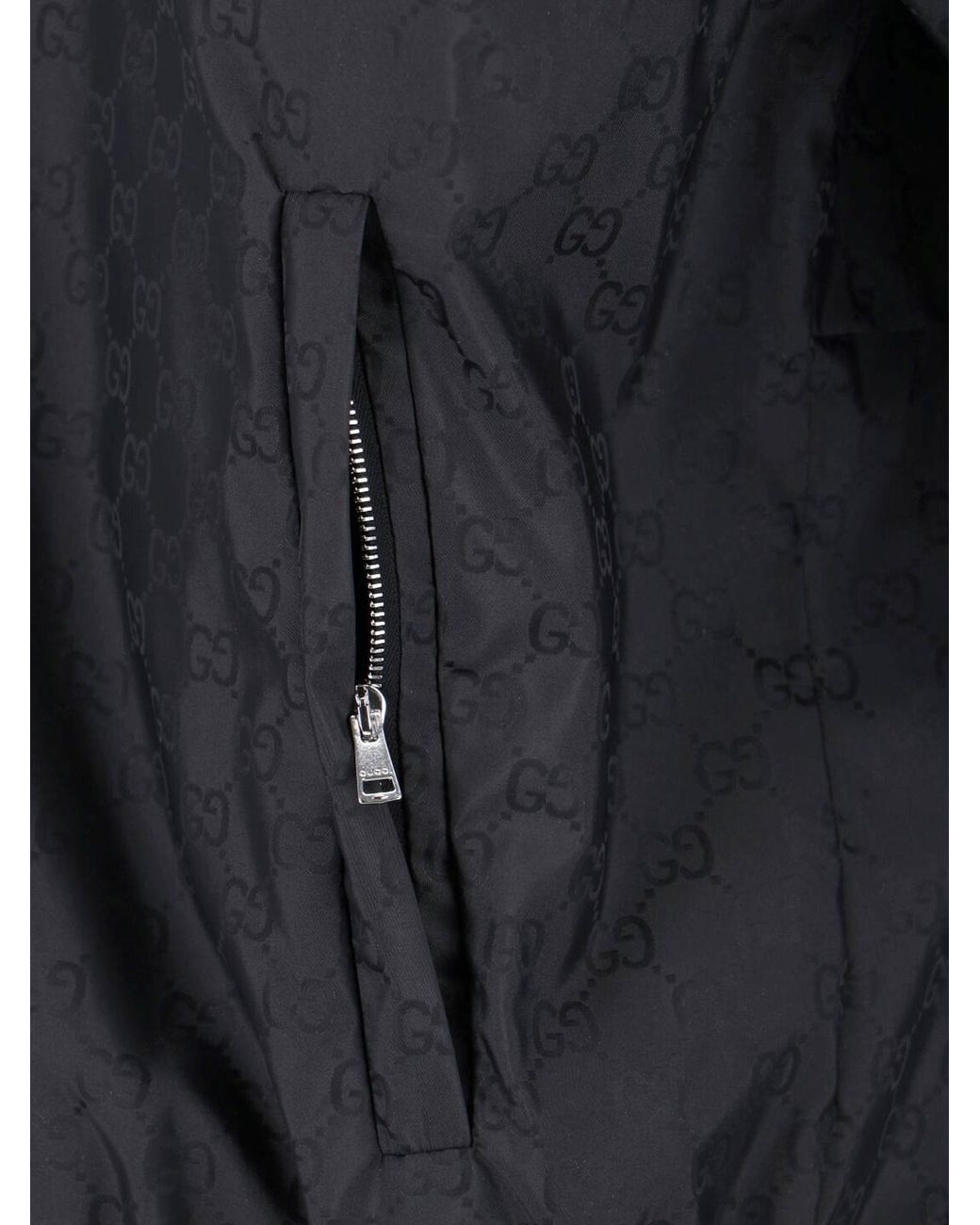 Gucci Blue Nylon Gg Jacquard Jacket for men