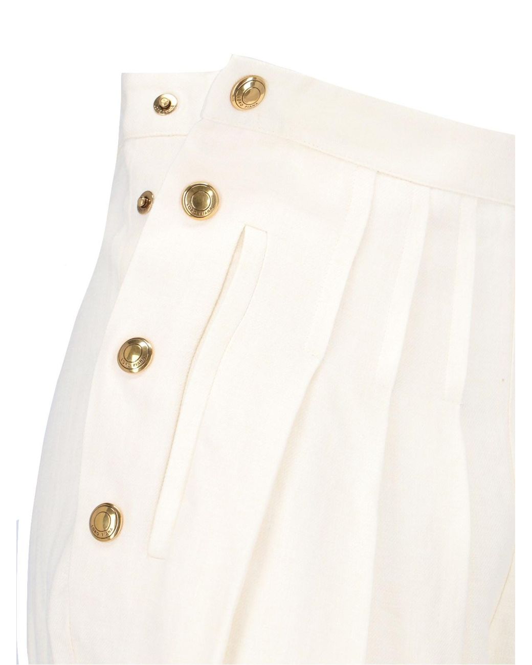 Loro Piana White Straight Trousers