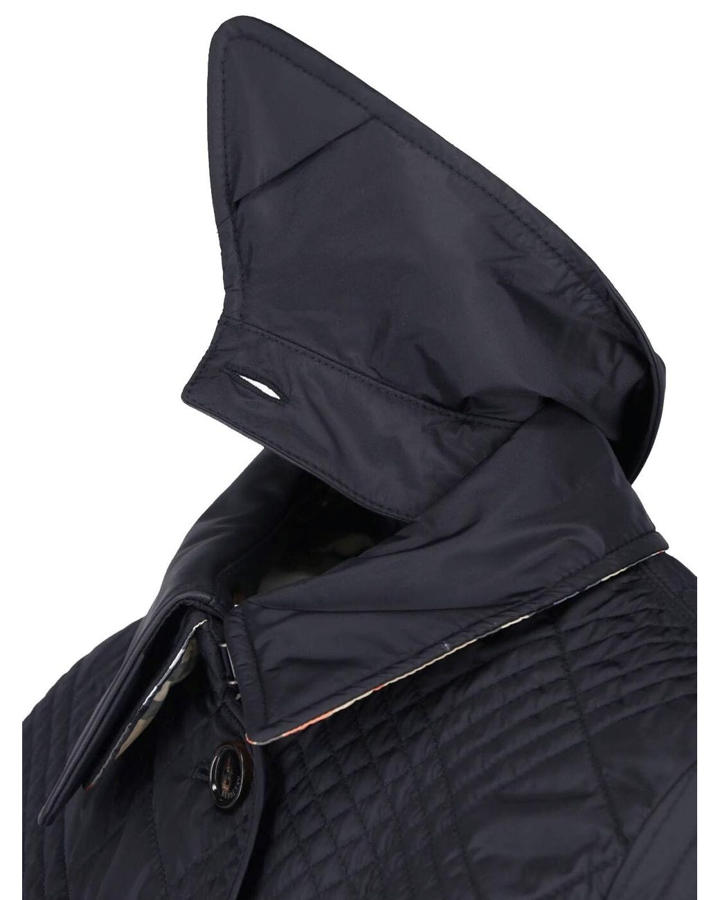 Burberry Blue Quilted Button-Front Jacket