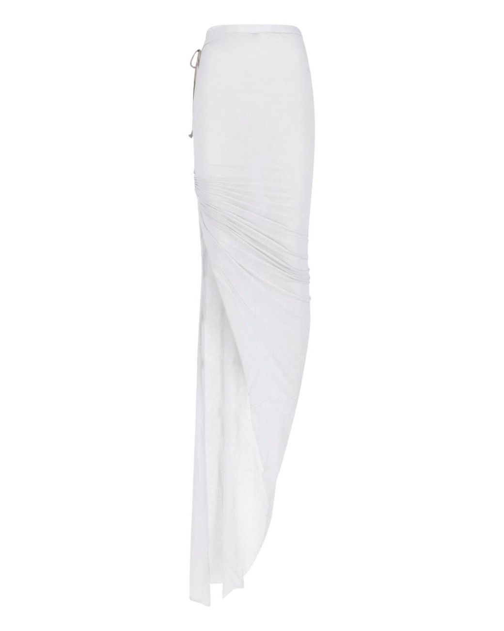 Rick Owens White Draped Maxi Skirt