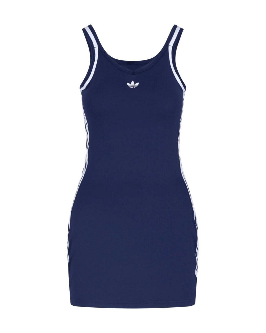 Adidas Blue Stretch Recycled-Polyester Dress