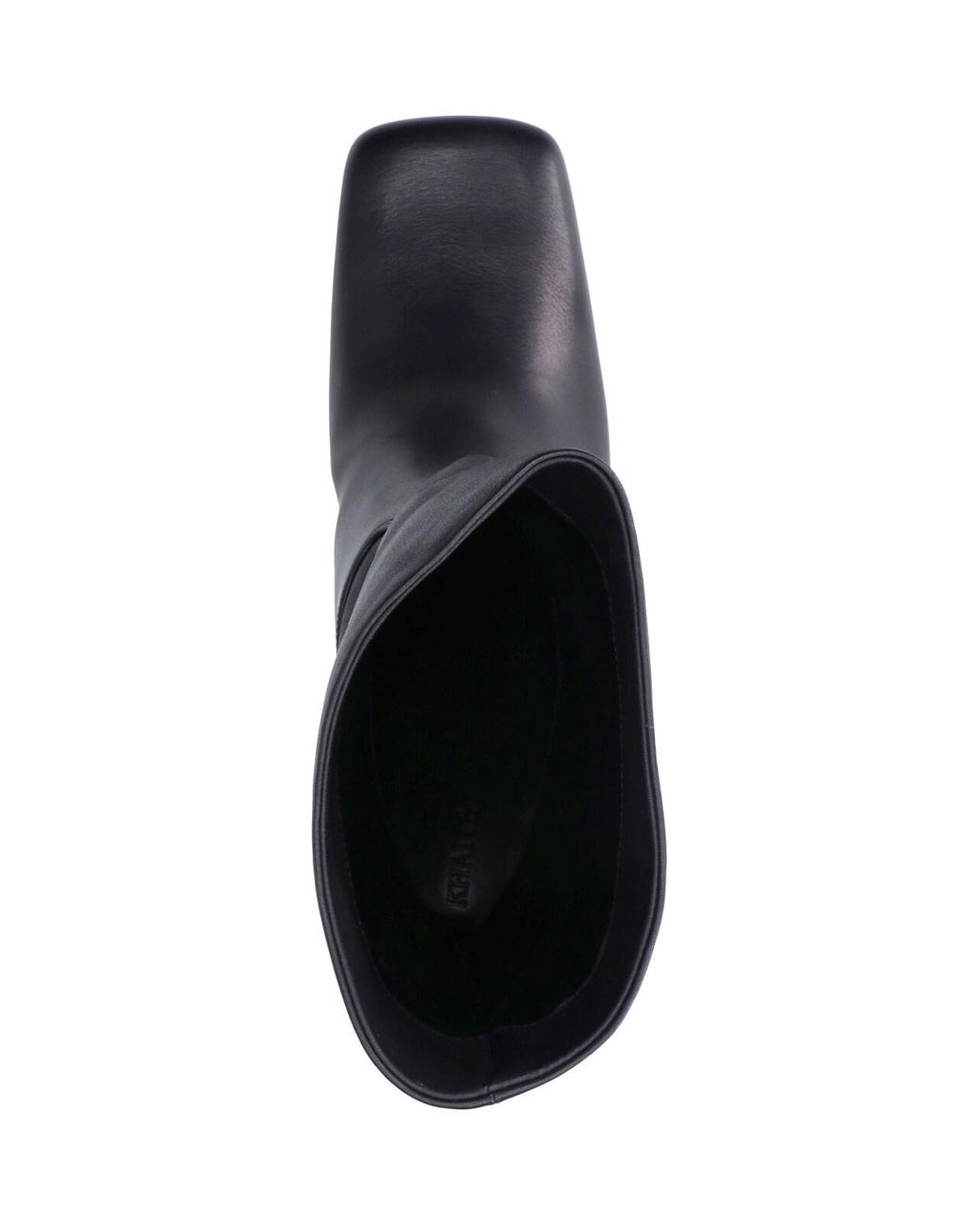 Khaite Black Leather Slouchy Knee-High Boots