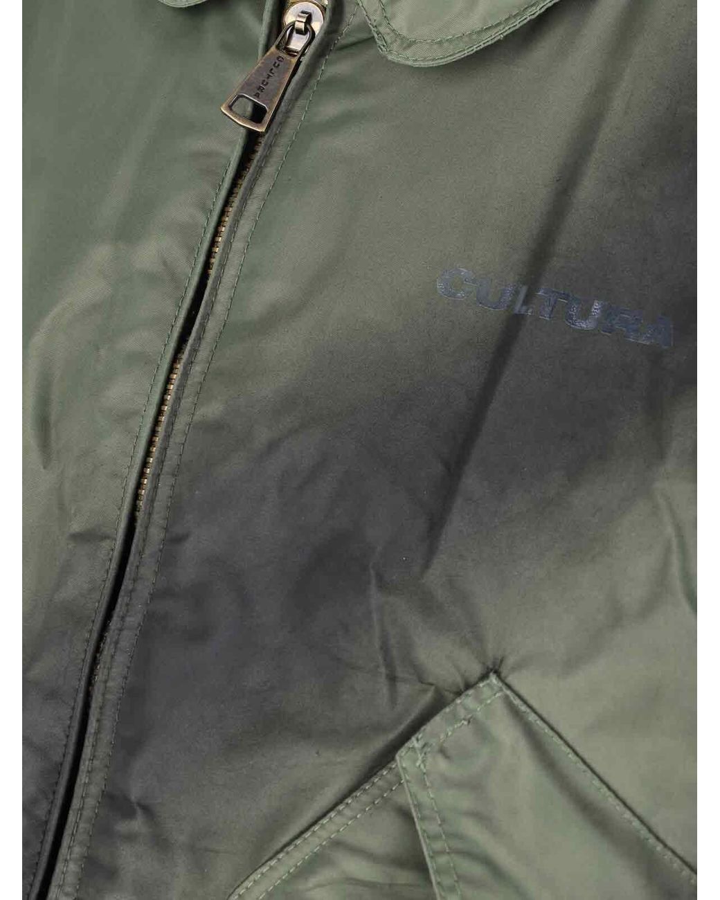 Cultura Green Zip Bomber Jacket for men